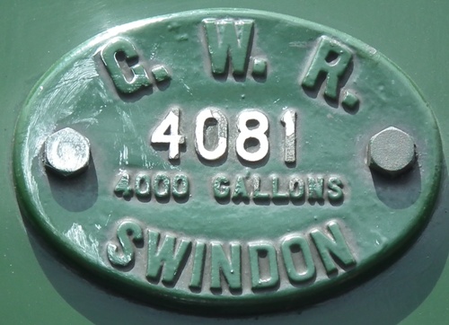 25/06/2017 Mike Haddon. Style of GWR numberplate used from 1917